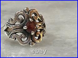 James Avery Spanish Lace Garnet or Ruby Ring, Sterling Silver size 7 1/8