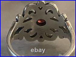 James Avery Spanish Lace Garnet or Ruby Ring, Sterling Silver size 7 1/8