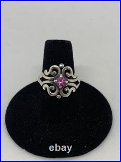 James Avery Spanish Lace Pink Sapphire Ring 7.5