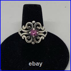 James Avery Spanish Lace Pink Sapphire Ring 7.5