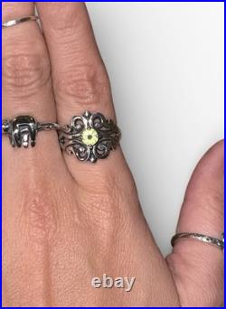 James Avery Spanish Lace Ring Peridot Size 7 August Birthstone 925 Sterling