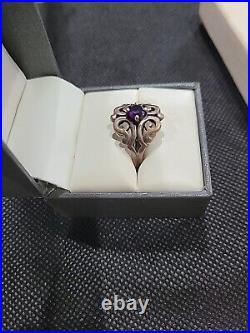 James Avery Spanish Lace with Amethyst Sterling Silver Ring Size 8