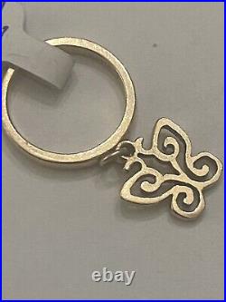 James Avery Spring Butterfly Dangle Ring, 14k Gold Retired Size 3.5