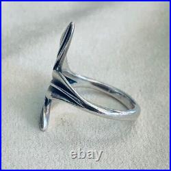 James Avery Spring Leaves Ring Retired Three Leaf Size 6 1/2 Sterling Silver 925