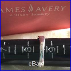 James Avery Square Beaded Ring 14K Gold 925 Sterling Silver SIZE 8.5 RETIRED