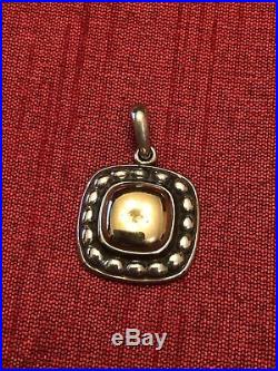 James Avery Square Beaded Ring 14K Gold 925 Sterling Silver SIZE 8.5 RETIRED