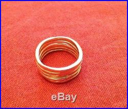 James Avery Stacked Hammered Ring 14K Gold Size 7