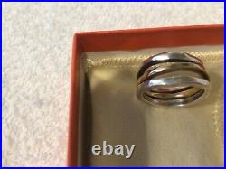 James Avery Stacked Hammered Sterling Silver &14k Gold Ring Size 8