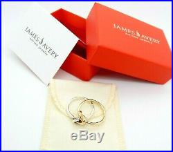 James Avery Sterling & 14K Original Lover's Knot Ring Size 9 MINT in Box