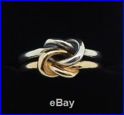 James Avery Sterling & 14K Original Lover's Knot Ring Size 9 MINT in Box