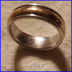 James Avery Sterling/ 14k Gold Narrow Hammered Simplicity Wedding Band Size 8 James Avery Sterling/ 14k Gold Narrow Hammered Simplicity Wedding Band Size 8