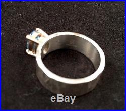 James Avery Sterling/14k Julietta Ring With Blue Topaz Size 7.25