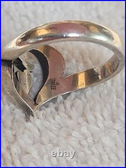 James Avery Sterling 925 & 14k Gold Ring Joy Of My Life Heart Ring 8 1/4 Nice