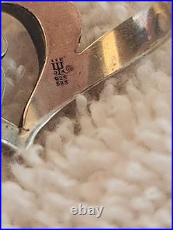 James Avery Sterling 925 & 14k Gold Ring Joy Of My Life Heart Ring 8 1/4 Nice
