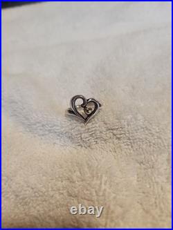 James Avery Sterling 925 & 14k Gold Ring Joy Of My Life Heart Ring 8 1/4 Nice