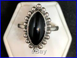 James Avery Sterling 925 Beaded Marquise Onyx Ring