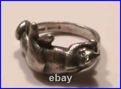 James Avery Sterling Cat Ring Size 5