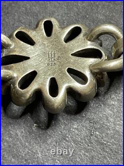 James Avery Sterling De Flores Turquoise Flower Ring 6 & Bracelet 6.5 Set