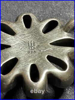 James Avery Sterling De Flores Turquoise Flower Ring 6 & Bracelet 6.5 Set