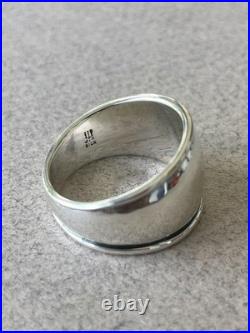 James Avery Sterling Engravable Tapered Dome Ring- Size 7
