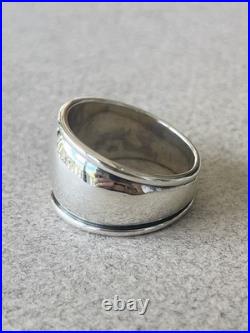 James Avery Sterling Engravable Tapered Dome Ring- Size 7