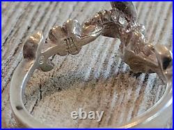 James Avery Sterling Honey Bee & Flower Ring Size 8 1/2 Retired Design