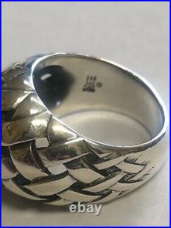 James Avery Sterling Retired Basket Weave Dome Ring