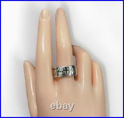 James Avery Sterling Silver 10mm Hammered Cross Band Ring Size 12