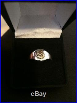 James Avery Sterling Silver & 14K Gold Buttercup Ring Size 7 Very Good Condition