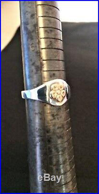 James Avery Sterling Silver & 14K Gold Buttercup Ring Size 7 Very Good Condition