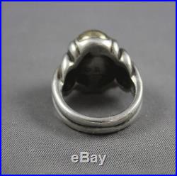 James Avery Sterling Silver 14K Gold Dome Large Ring Size 8