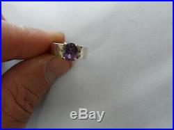 James Avery Sterling Silver & 14K Julietta Ring with Amethyst Stone Size 6.5