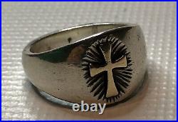 James Avery Sterling Silver/14K Yellow Gold Celtic Cross Ring Size 6.5 Retired