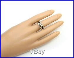 James Avery Sterling Silver 14K Yellow Gold Enduring Bond Band Ring Size 6.5