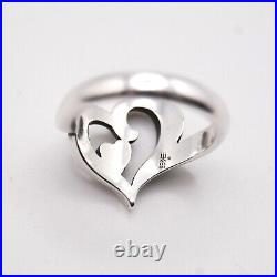 James Avery Sterling Silver & 14K Yellow Gold JOY OF MY HEART RING Size 7
