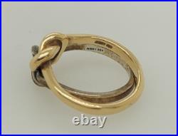 James Avery Sterling Silver 14K Yellow Gold Original Lover's Knot Ring Size 7.25
