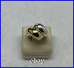 James Avery Sterling Silver/14K Yellow Gold Puzzle Ring Size 4.5