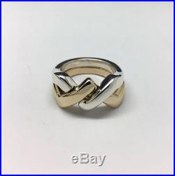 James Avery Sterling Silver/14K Yellow Gold Puzzle Ring Size 6