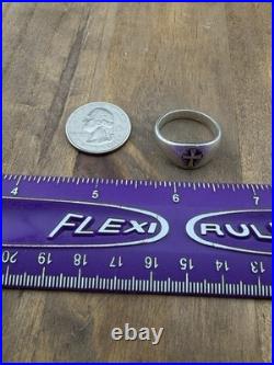 James Avery Sterling Silver & 14K Yellow Gold Radiant Cross Ring Size 10.5