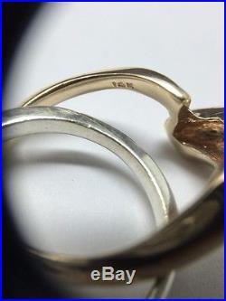 James Avery Sterling Silver/14K Yellow Gold Ring Size 6