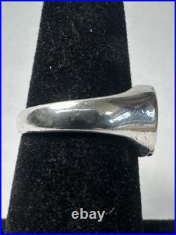 James Avery Sterling Silver & 14k Gold Cross Heart Ring Size 6.75