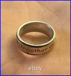 James Avery Sterling Silver & 14k Gold God Be With Us Together & Apart Ring Sz 6