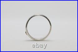 James Avery Sterling Silver 14k Gold Hammered Cross Band Ring Size 11 Pre Owned