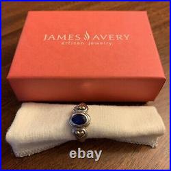 James Avery Sterling Silver & 14k Gold Hearts With Lab Created Blue Spinel James Avery Sterling Silver & 14k Gold Hearts With Lab Created Blue Spinel