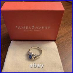 James Avery Sterling Silver & 14k Gold Hearts With Lab Created Blue Spinel James Avery Sterling Silver & 14k Gold Hearts With Lab Created Blue Spinel