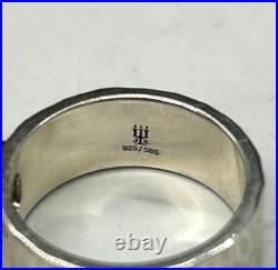 James Avery Sterling Silver & 14k Gold Julietta Ring W Amethyst Hammered Band