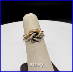 James Avery Sterling Silver & 14k Gold Lovers Knot Ring Size 6.25