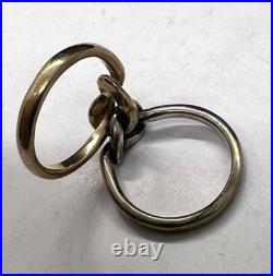 James Avery Sterling Silver & 14k Gold Lovers Knot Ring Size 6.25