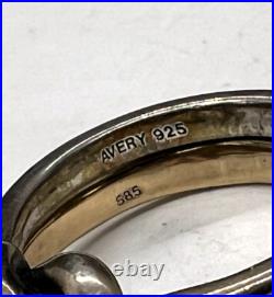 James Avery Sterling Silver & 14k Gold Lovers Knot Ring Size 6.25