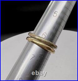 James Avery Sterling Silver & 14k Gold Lovers Knot Ring Size 6.25